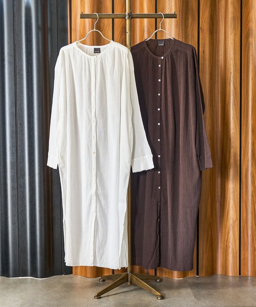 ROSE BUD(ローズバッド)の「CREPE LONG DRESS(ワンピース・レディース・ブラウン/パープル/ホワイト・ONE SIZE)」の4枚目の写真