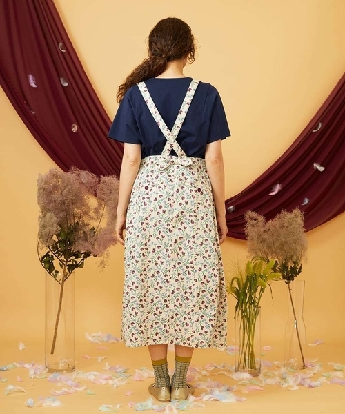 Jocomomola（ホコモモラ）の「【マルチWAY】Aves ツイルプリントサロペットスカート（スカート・レディース・ベージュ・40）」の7枚目の写真