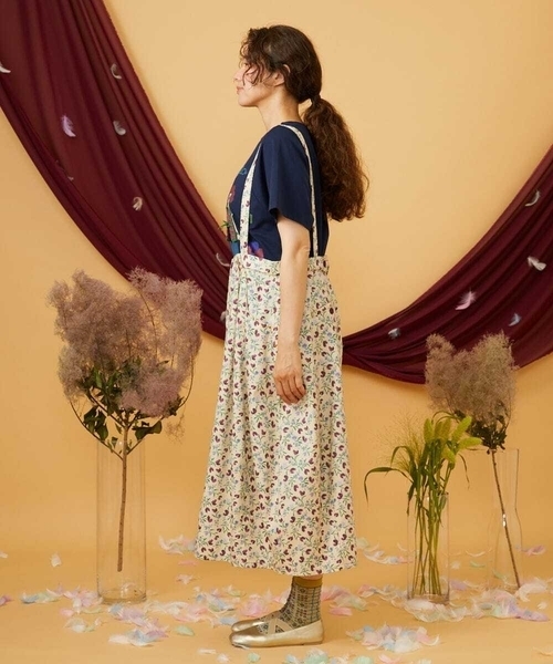 Jocomomola（ホコモモラ）の「【マルチWAY】Aves ツイルプリントサロペットスカート（スカート・レディース・ベージュ・40）」の17枚目の写真