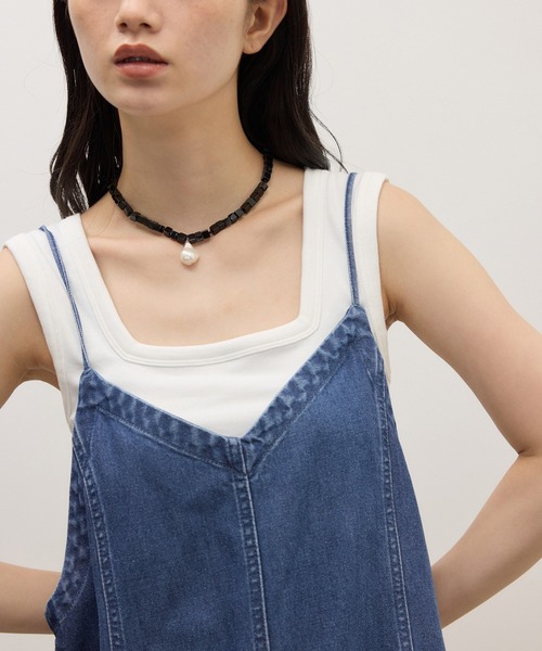 ADAM ET ROPE'(アダムエロペ)の「【WEB限定】レースコンビデニムキャミ(キャミソール・レディース・ブルー/サックスブルー・FREE)」の17枚目の写真