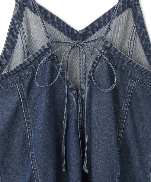 ADAM ET ROPE'(アダムエロペ)の「【WEB限定】レースコンビデニムキャミ(キャミソール・レディース・ブルー/サックスブルー・FREE)」の6枚目の写真