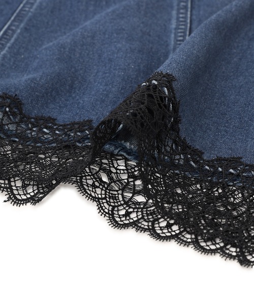 ADAM ET ROPE'(アダムエロペ)の「【WEB限定】レースコンビデニムキャミ(キャミソール・レディース・ブルー/サックスブルー・FREE)」の7枚目の写真