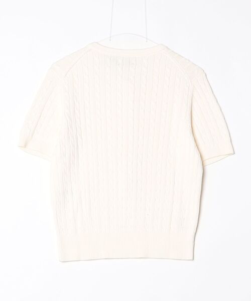 POLO RALPH LAUREN(ポロ ラルフ ローレン)の「ミニケーブル ショートスリーブ ヘンリー セーター(ニット/セーター・レディース・ナチュラル・S/M/XS/L)」の7枚目の写真