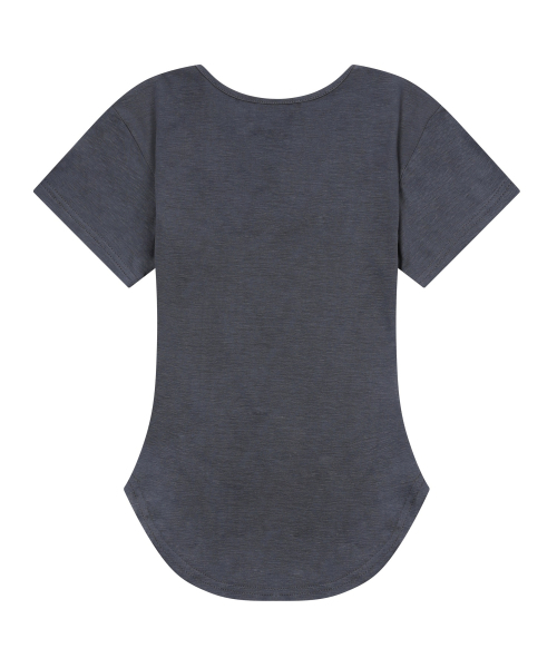 MUCENT(ムセント)の「ミューズカットユネッククロップローリング半袖ティー(5色)(Tシャツ/カットソー・レディース・チャコール/グレー/ホワイト/ベージュ/ブラック・FREE)」の14枚目の写真