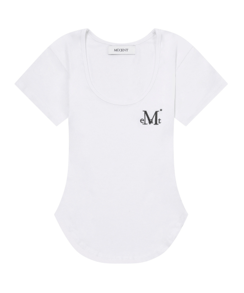 MUCENT(ムセント)の「ミューズカットユネッククロップローリング半袖ティー(5色)(Tシャツ/カットソー・レディース・チャコール/グレー/ホワイト/ベージュ/ブラック・FREE)」の17枚目の写真