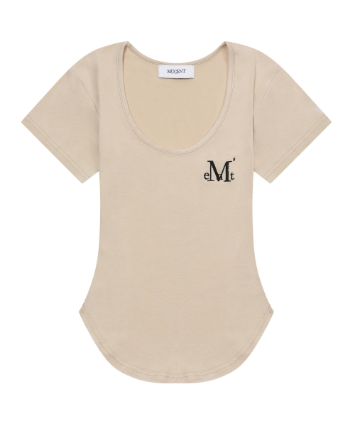 MUCENT(ムセント)の「ミューズカットユネッククロップローリング半袖ティー(5色)(Tシャツ/カットソー・レディース・チャコール/グレー/ホワイト/ベージュ/ブラック・FREE)」の21枚目の写真