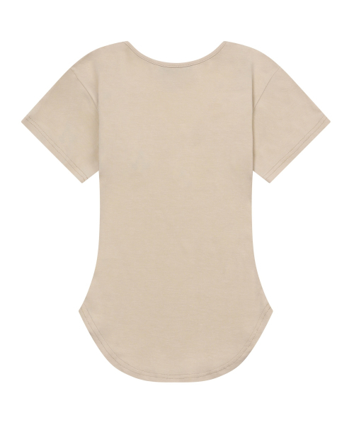 MUCENT(ムセント)の「ミューズカットユネッククロップローリング半袖ティー(5色)(Tシャツ/カットソー・レディース・チャコール/グレー/ホワイト/ベージュ/ブラック・FREE)」の22枚目の写真