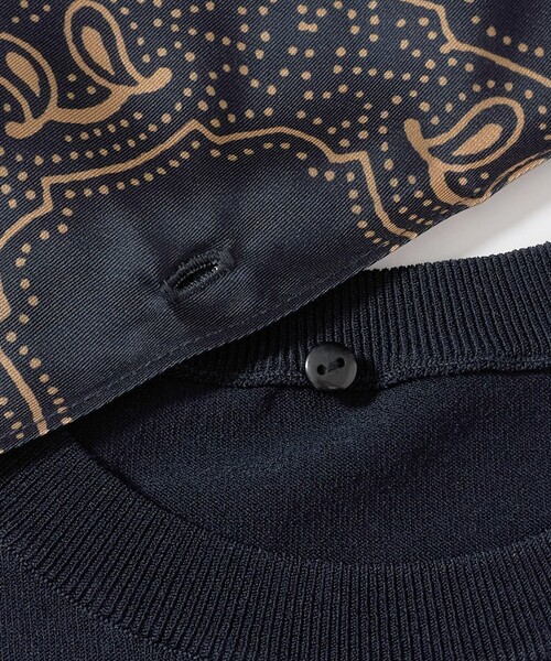 UNITED ARROWS（ユナイテッドアローズ）の「2WAY スカーフ ニット‐ウォッシャブル‐（ニット/セーター・レディース・ブラック/ネイビー/オフホワイト・FREE）」の4枚目の写真