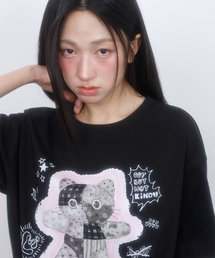 トイシャニョン グラフィティ 半袖Tシャツ BLACK