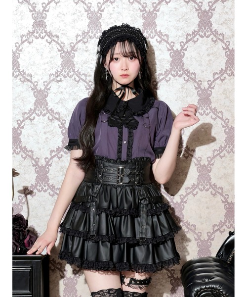 NOEMIE(ノエミー)の「Dカンベルトクロスタイブラウス(シャツ/ブラウス・レディース・パープル/ブラック/グリーン・M)」の1枚目の写真
