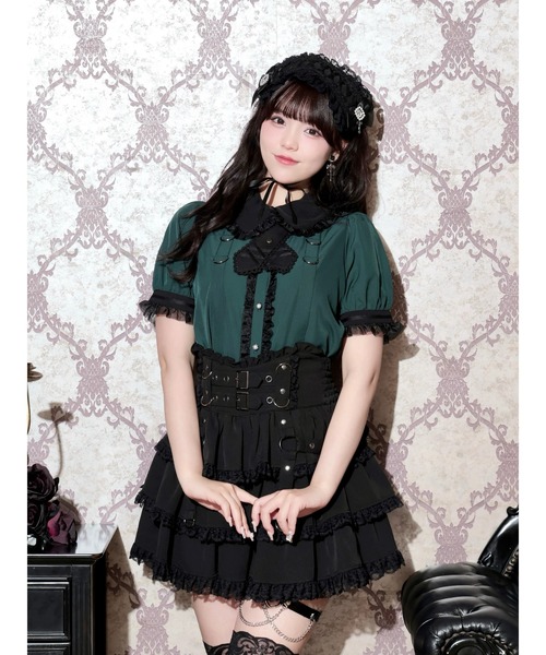 NOEMIE(ノエミー)の「Dカンベルトクロスタイブラウス(シャツ/ブラウス・レディース・パープル/ブラック/グリーン・M)」の3枚目の写真