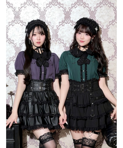 NOEMIE(ノエミー)の「Dカンベルトクロスタイブラウス(シャツ/ブラウス・レディース・パープル/ブラック/グリーン・M)」の4枚目の写真