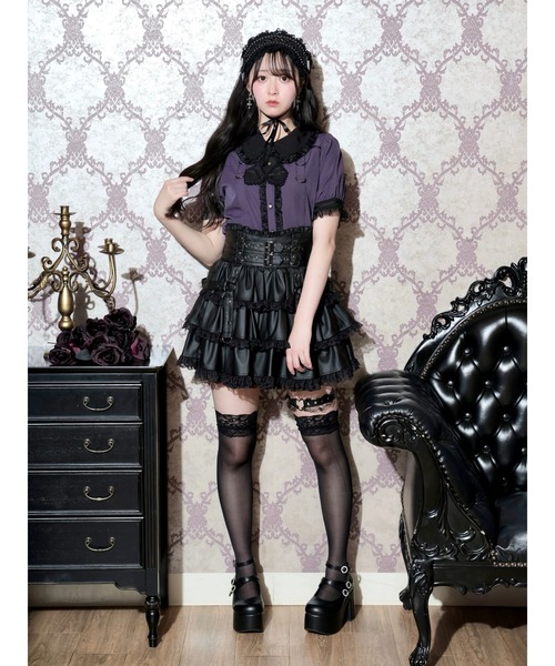 NOEMIE(ノエミー)の「Dカンベルトクロスタイブラウス(シャツ/ブラウス・レディース・パープル/ブラック/グリーン・M)」の7枚目の写真