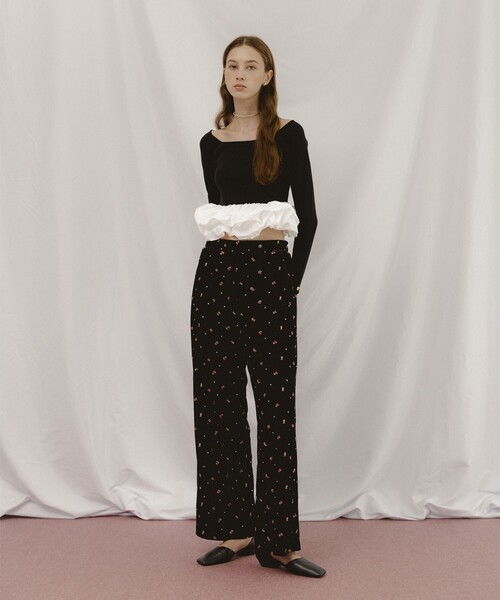 BEAMS SALON（ビームスサロン）の「BEAMS SALON / 2WAY パフィー ニット（ニット/セーター・レディース・ブラック×レッド/ブラック×ホワイト・FREE）」の17枚目の写真