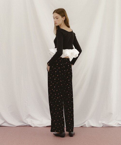 BEAMS SALON（ビームスサロン）の「BEAMS SALON / 2WAY パフィー ニット（ニット/セーター・レディース・ブラック×レッド/ブラック×ホワイト・FREE）」の18枚目の写真