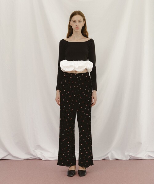 BEAMS SALON（ビームスサロン）の「BEAMS SALON / 2WAY パフィー ニット（ニット/セーター・レディース・ブラック×レッド/ブラック×ホワイト・FREE）」の19枚目の写真