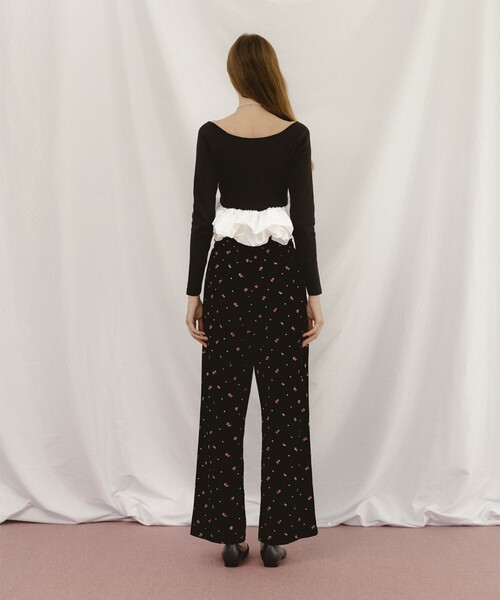 BEAMS SALON（ビームスサロン）の「BEAMS SALON / 2WAY パフィー ニット（ニット/セーター・レディース・ブラック×レッド/ブラック×ホワイト・FREE）」の21枚目の写真