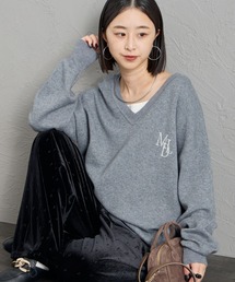 MICA&DEAL | 【WEB先行予約】[MICA&DEAL/マイカアンドディール] 別注 ワンポイントロゴ Vネックニットプルオーバー(ニット/セーター)