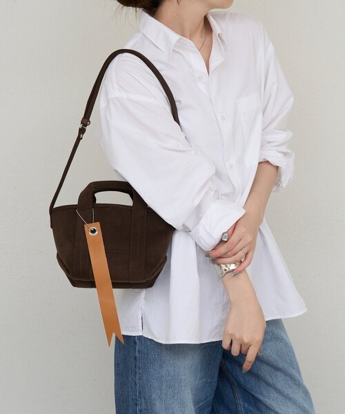 russet(ラシット)の「エコスエード2wayミニショルダーバッグ(ショルダーバッグ・レディース・オレンジ/ダークブラウン/グレー/グリーン系・FREE)」の11枚目の写真