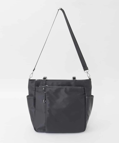 MK MICHEL KLEIN（エムケーミッシェルクラン）の「[2WAY/A4収納可]多機能ポケットナイロントートバッグ（トートバッグ・レディース・ベージュ/グレー/ブラック・00）」の19枚目の写真