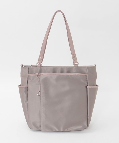 MK MICHEL KLEIN（エムケーミッシェルクラン）の「[2WAY/A4収納可]多機能ポケットナイロントートバッグ（トートバッグ・レディース・ベージュ/グレー/ブラック・00）」の13枚目の写真