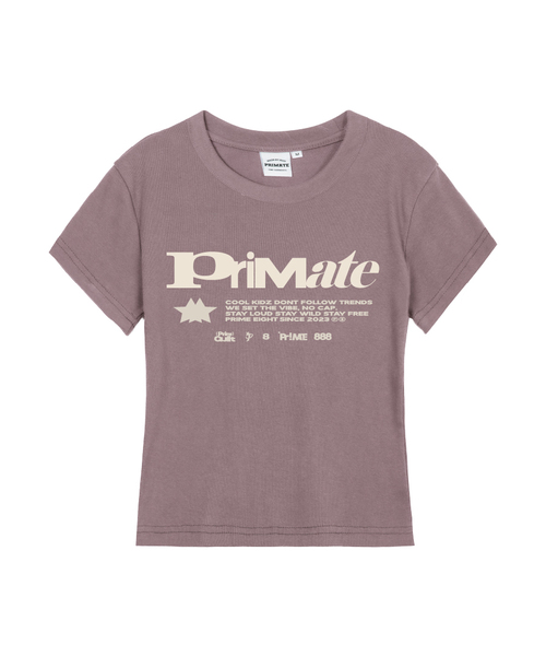 PRIMATE(プライメイト)の「RUSH レディース スリムフィット 半袖Tシャツ 7 COLORS(Tシャツ/カットソー・レディース・クリーム/カーキ/ブルー/ブラック/ホワイト/チャコール/ラベンダー・LARGE/MEDIUM/SMALL)」の7枚目の写真