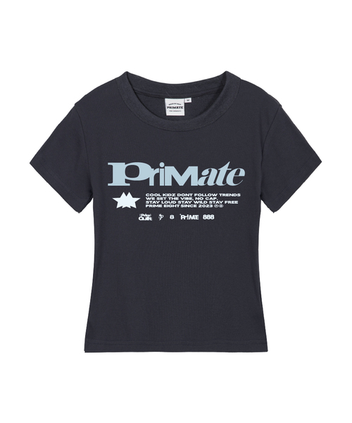 PRIMATE(プライメイト)の「RUSH レディース スリムフィット 半袖Tシャツ 7 COLORS(Tシャツ/カットソー・レディース・クリーム/カーキ/ブルー/ブラック/ホワイト/チャコール/ラベンダー・LARGE/MEDIUM/SMALL)」の6枚目の写真