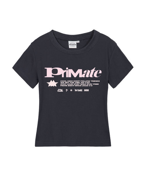 PRIMATE(プライメイト)の「RUSH レディース スリムフィット 半袖Tシャツ 7 COLORS(Tシャツ/カットソー・レディース・クリーム/カーキ/ブルー/ブラック/ホワイト/チャコール/ラベンダー・LARGE/MEDIUM/SMALL)」の3枚目の写真