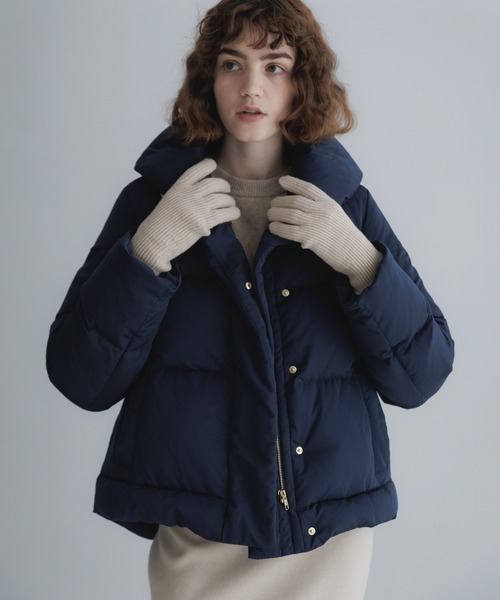 URBAN RESEARCH Sonny Label（アーバンリサーチサニーレーベル）の「撥水ショールカラーミディダウンコート（ダウンジャケット/コート・レディース・グレー系その他/ネイビー/ブラック・FREE）」の3枚目の写真
