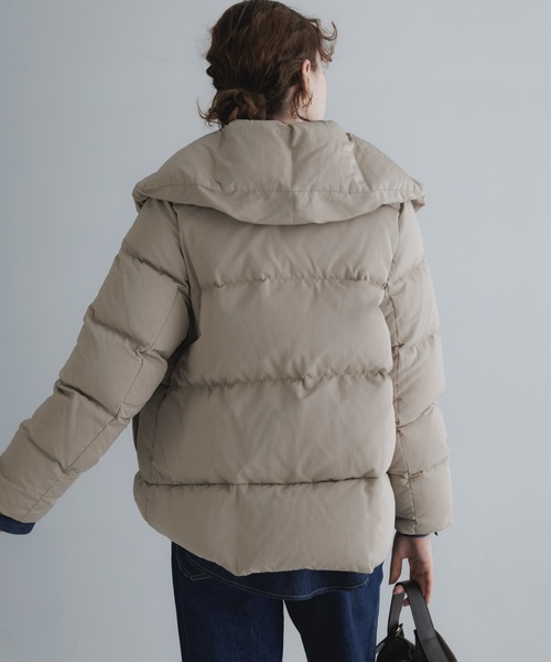URBAN RESEARCH Sonny Label（アーバンリサーチサニーレーベル）の「撥水ショールカラーミディダウンコート（ダウンジャケット/コート・レディース・グレー系その他/ネイビー/ブラック・FREE）」の6枚目の写真