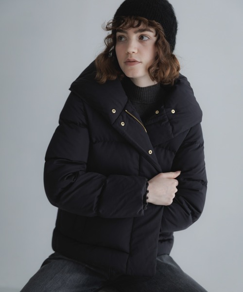 URBAN RESEARCH Sonny Label（アーバンリサーチサニーレーベル）の「撥水ショールカラーミディダウンコート（ダウンジャケット/コート・レディース・グレー系その他/ネイビー/ブラック・FREE）」の11枚目の写真