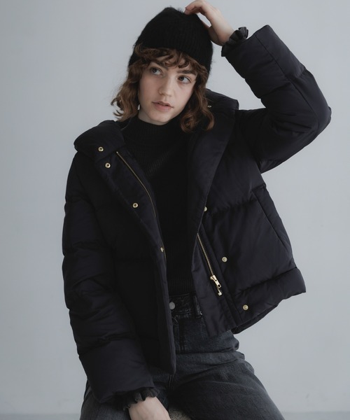 URBAN RESEARCH Sonny Label（アーバンリサーチサニーレーベル）の「撥水ショールカラーミディダウンコート（ダウンジャケット/コート・レディース・グレー系その他/ネイビー/ブラック・FREE）」の12枚目の写真