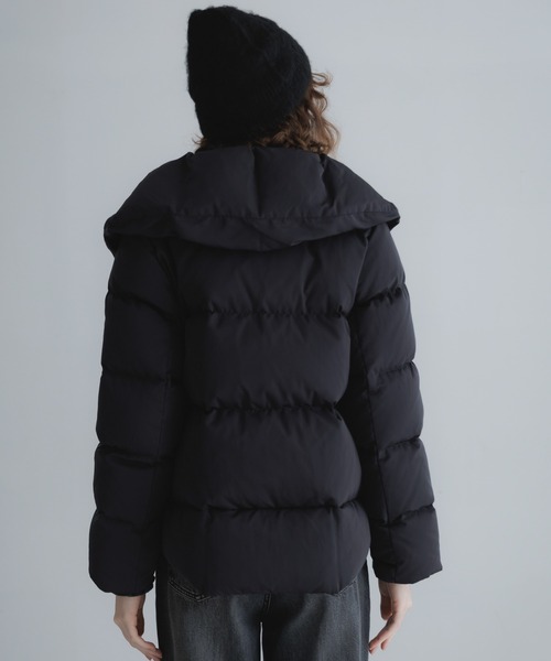 URBAN RESEARCH Sonny Label（アーバンリサーチサニーレーベル）の「撥水ショールカラーミディダウンコート（ダウンジャケット/コート・レディース・グレー系その他/ネイビー/ブラック・FREE）」の14枚目の写真