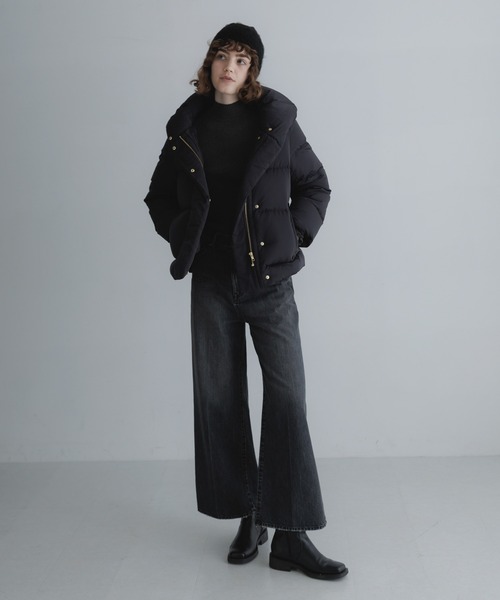 URBAN RESEARCH Sonny Label（アーバンリサーチサニーレーベル）の「撥水ショールカラーミディダウンコート（ダウンジャケット/コート・レディース・グレー系その他/ネイビー/ブラック・FREE）」の16枚目の写真