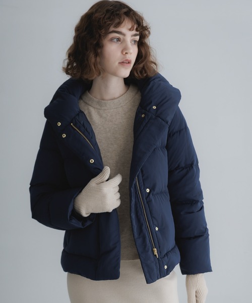 URBAN RESEARCH Sonny Label（アーバンリサーチサニーレーベル）の「撥水ショールカラーミディダウンコート（ダウンジャケット/コート・レディース・グレー系その他/ネイビー/ブラック・FREE）」の18枚目の写真