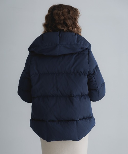 URBAN RESEARCH Sonny Label（アーバンリサーチサニーレーベル）の「撥水ショールカラーミディダウンコート（ダウンジャケット/コート・レディース・グレー系その他/ネイビー/ブラック・FREE）」の19枚目の写真