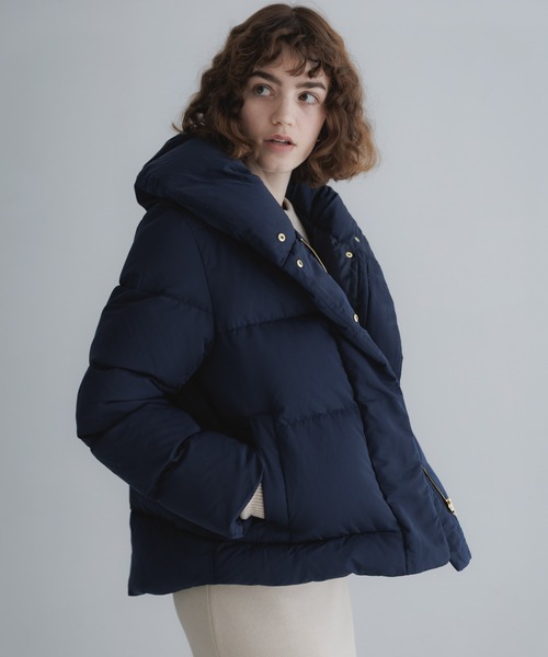 URBAN RESEARCH Sonny Label（アーバンリサーチサニーレーベル）の「撥水ショールカラーミディダウンコート（ダウンジャケット/コート・レディース・グレー系その他/ネイビー/ブラック・FREE）」の20枚目の写真