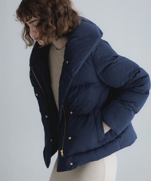 URBAN RESEARCH Sonny Label（アーバンリサーチサニーレーベル）の「撥水ショールカラーミディダウンコート（ダウンジャケット/コート・レディース・グレー系その他/ネイビー/ブラック・FREE）」の21枚目の写真