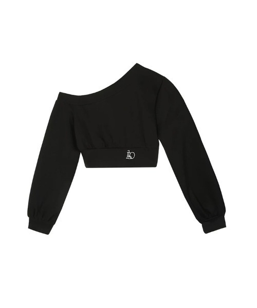 SEU(エスイーユー)の「長袖 ワンショルダー オフショルスウェット クロップドトップス 【オフィスカジュアル】【きれいめカジュアル】 レディース韓国風 春服 秋服 冬服(Tシャツ/カットソー・レディース・ブラック/グレー/ホワイト・フリー)」の12枚目の写真