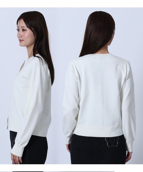 MARY QUANT(マリークワント)の「バイカラーチェック カーディガン(カーディガン/ボレロ・レディース・ホワイト/ブラック/レッド/グレー・M)」の8枚目の写真