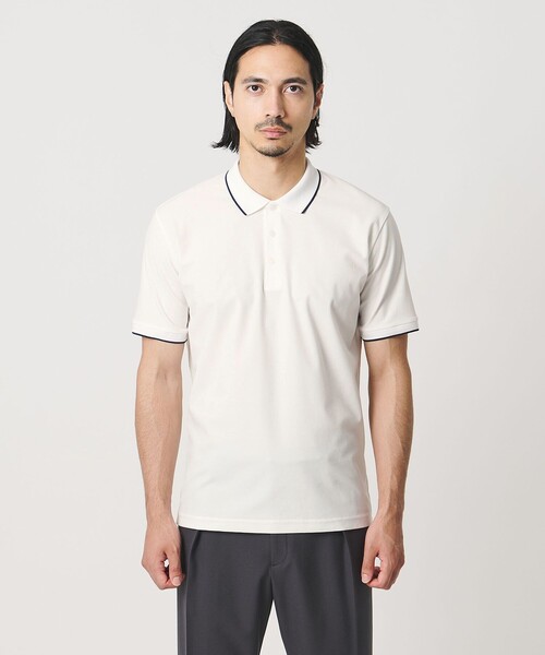 UNITED ARROWS GOLF(ユナイテッドアローズゴルフ)の「メンズ カノコ ライン ポロシャツ ヨコストレッチ(ポロシャツ・メンズ・ホワイト/ケリーグリーン/ネイビー・M/L/XL)」の21枚目の写真