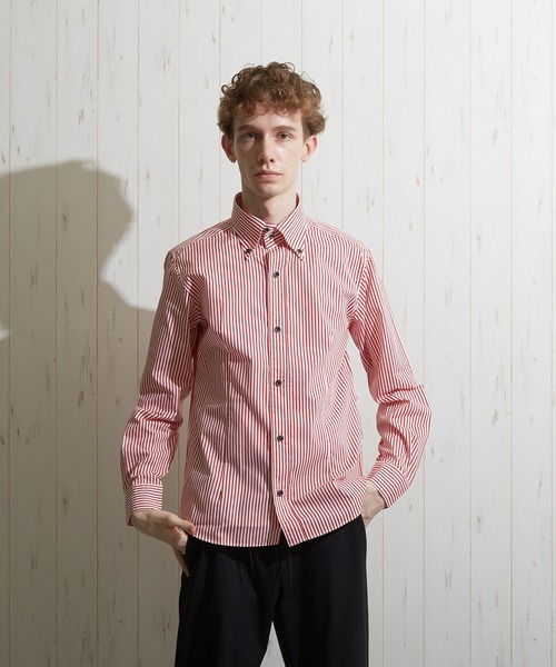 VIBGYOR（ヴィブジョー）の「【VIBGYOR BY AS】ブロード デュエ ボタンダウンシャツ　日本製(GW)（シャツ/ブラウス・メンズ・ネイビー/その他1/その他2/ホワイト/ブラック/ライトブルー/ワイン/ライトグレー/レッド/ライトピンク/その他3/ブルー系その他/ベージュ/グリーン系その他/マスタード/ブルー/ベージュ系その他/カーキ/ブラウン/スモークピンク・3/4/2）」の20枚目の写真