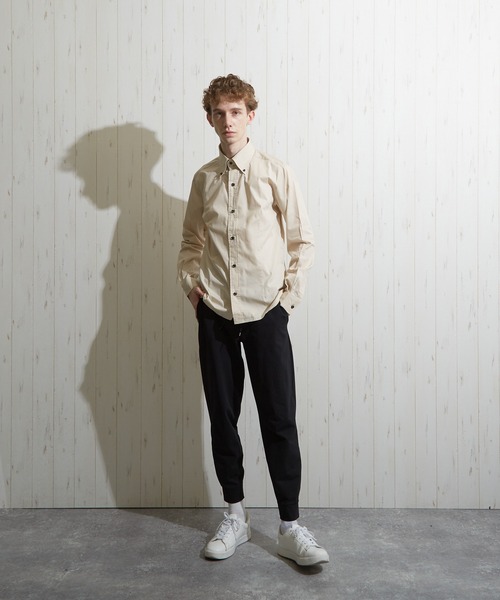 VIBGYOR（ヴィブジョー）の「【VIBGYOR BY AS】ブロード デュエ ボタンダウンシャツ　日本製(GW)（シャツ/ブラウス・メンズ・ネイビー/その他1/その他2/ホワイト/ブラック/ライトブルー/ワイン/ライトグレー/レッド/ライトピンク/その他3/ブルー系その他/ベージュ/グリーン系その他/マスタード/ブルー/ベージュ系その他/カーキ/ブラウン/スモークピンク・3/4/2）」の5枚目の写真