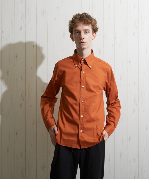 VIBGYOR（ヴィブジョー）の「【VIBGYOR BY AS】ブロード デュエ ボタンダウンシャツ　日本製(GW)（シャツ/ブラウス・メンズ・ネイビー/その他1/その他2/ホワイト/ブラック/ライトブルー/ワイン/ライトグレー/レッド/ライトピンク/その他3/ブルー系その他/ベージュ/グリーン系その他/マスタード/ブルー/ベージュ系その他/カーキ/ブラウン/スモークピンク・3/4/2）」の6枚目の写真