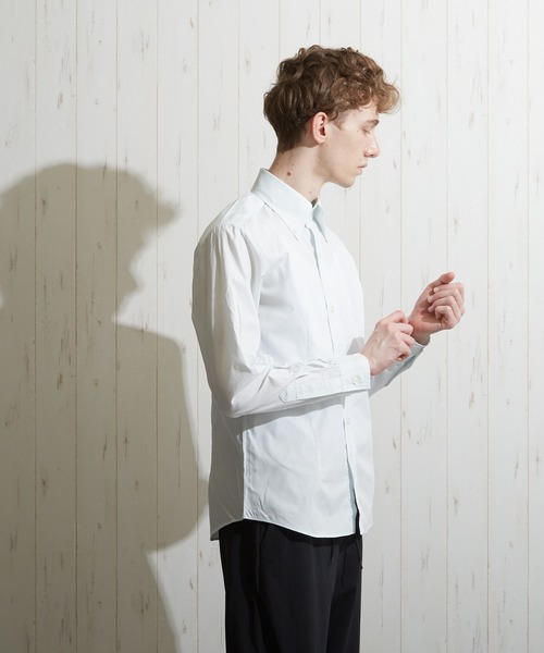 VIBGYOR（ヴィブジョー）の「【VIBGYOR BY AS】ブロード デュエ ボタンダウンシャツ　日本製(GW)（シャツ/ブラウス・メンズ・ネイビー/その他1/その他2/ホワイト/ブラック/ライトブルー/ワイン/ライトグレー/レッド/ライトピンク/その他3/ブルー系その他/ベージュ/グリーン系その他/マスタード/ブルー/ベージュ系その他/カーキ/ブラウン/スモークピンク・3/4/2）」の8枚目の写真