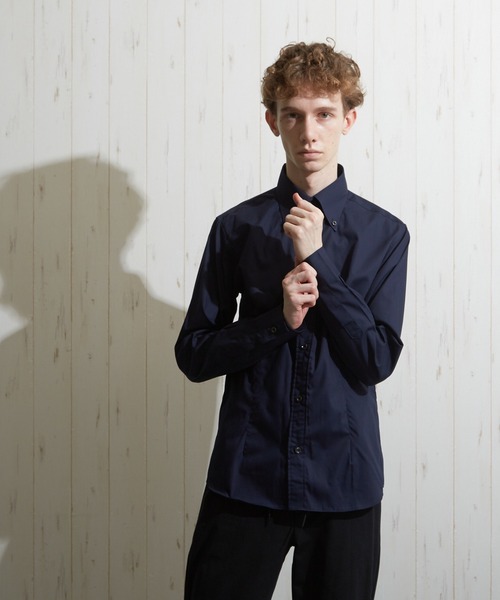 VIBGYOR（ヴィブジョー）の「【VIBGYOR BY AS】ブロード デュエ ボタンダウンシャツ　日本製(GW)（シャツ/ブラウス・メンズ・ネイビー/その他1/その他2/ホワイト/ブラック/ライトブルー/ワイン/ライトグレー/レッド/ライトピンク/その他3/ブルー系その他/ベージュ/グリーン系その他/マスタード/ブルー/ベージュ系その他/カーキ/ブラウン/スモークピンク・3/4/2）」の10枚目の写真