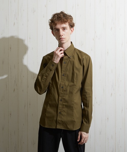 VIBGYOR（ヴィブジョー）の「【VIBGYOR BY AS】ブロード デュエ ボタンダウンシャツ　日本製(GW)（シャツ/ブラウス・メンズ・ネイビー/その他1/その他2/ホワイト/ブラック/ライトブルー/ワイン/ライトグレー/レッド/ライトピンク/その他3/ブルー系その他/ベージュ/グリーン系その他/マスタード/ブルー/ベージュ系その他/カーキ/ブラウン/スモークピンク・3/4/2）」の7枚目の写真