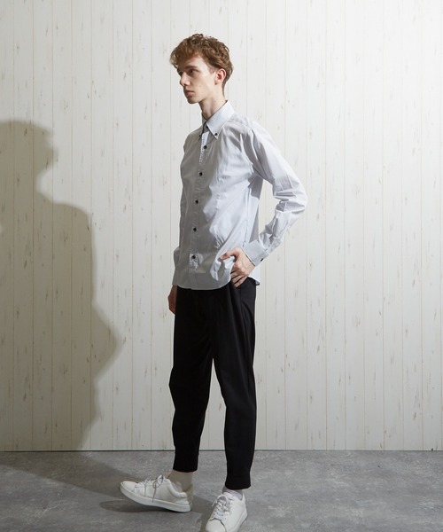 VIBGYOR（ヴィブジョー）の「【VIBGYOR BY AS】ブロード デュエ ボタンダウンシャツ　日本製(GW)（シャツ/ブラウス・メンズ・ネイビー/その他1/その他2/ホワイト/ブラック/ライトブルー/ワイン/ライトグレー/レッド/ライトピンク/その他3/ブルー系その他/ベージュ/グリーン系その他/マスタード/ブルー/ベージュ系その他/カーキ/ブラウン/スモークピンク・3/4/2）」の22枚目の写真