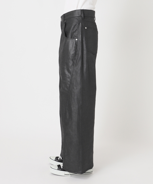 NOCTO ARCHIVE(ノクトアーカイブ)の「NOCTO ARCHIVE/ノクト アーカイブ Cutting Luster Wide Denim(デニムパンツ・メンズ・ブラック・LARGE/MEDIUM)」の3枚目の写真