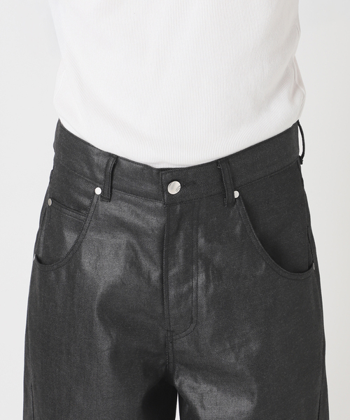 NOCTO ARCHIVE(ノクトアーカイブ)の「NOCTO ARCHIVE/ノクト アーカイブ Cutting Luster Wide Denim(デニムパンツ・メンズ・ブラック・LARGE/MEDIUM)」の5枚目の写真
